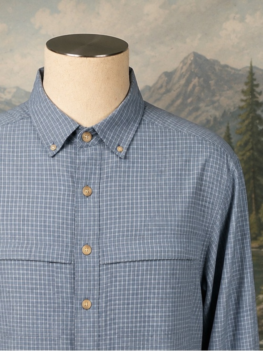 ExOfficio Buzz Off Insect Shield Men’s XL Blue Hiking Fishing Shirt